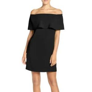 Charles Henry Off the Shoulder Dress - BLACK - Size M